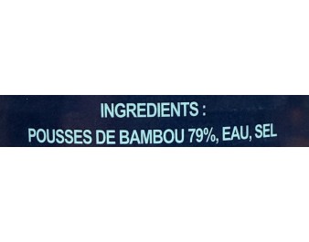 POUSSES DE BAMBOU AIGRE EN LAMELLES