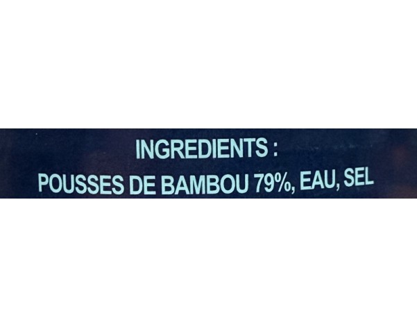 POUSSES DE BAMBOU AIGRE EN LAMELLES