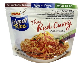 RIZ INSTANTANE AU CURRY ROUGE ET CREVETTE
