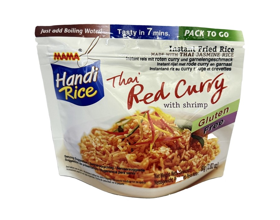 RIZ INSTANTANE AU CURRY ROUGE ET CREVETTE