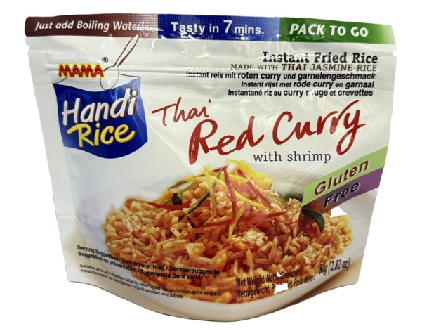 RIZ INSTANTANE AU CURRY ROUGE ET CREVETTE
