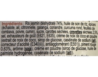 RIZ INSTANTANE AU CURRY ROUGE ET CREVETTE