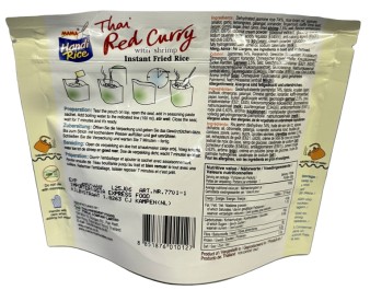 RIZ INSTANTANE AU CURRY ROUGE ET CREVETTE