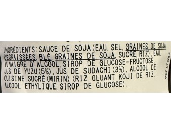 SAUCE DE SOJA AU YUZU PONZU