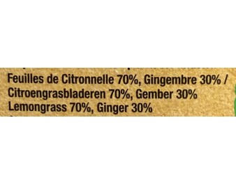 TISANE A LA CITRONNELLE ET GINGEMBRE 25 P.