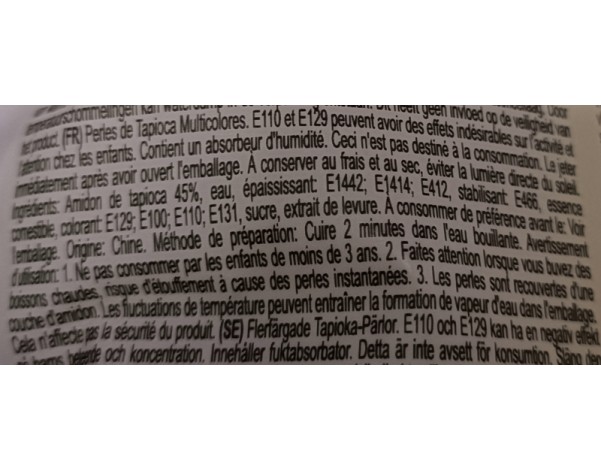 BILLES DE TAPIOCA COLORE BUBBLE TEA