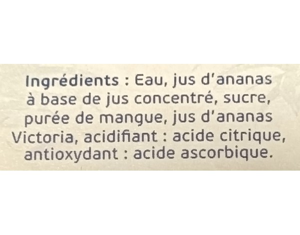 BOISSON ANANAS MANGUE