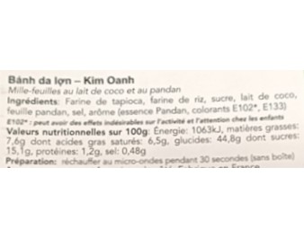 GATEAU MILLE-FEUILLES BANH DA LON