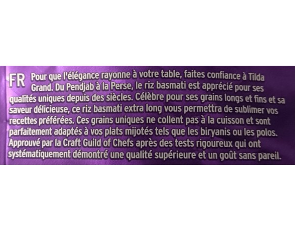 RIZ BASMATIE GRAINS EXTRA LONGS