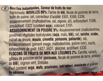 NOUILLE AROME FRUITS DE MER