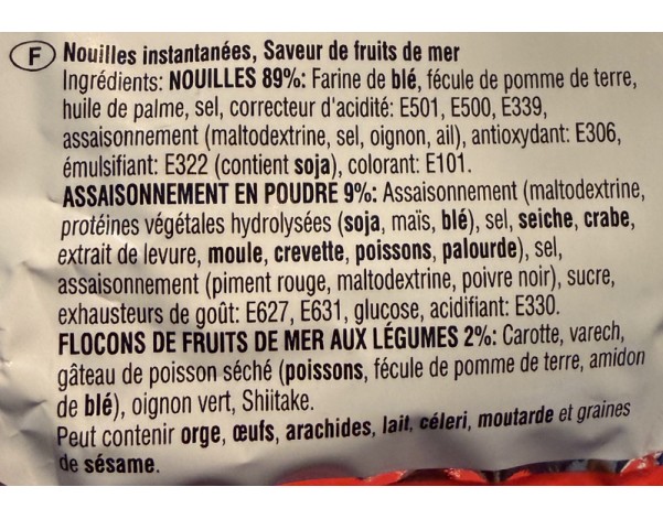 NOUILLE AROME FRUITS DE MER