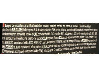 NOUILLES AU POULET TOM KHA GAI