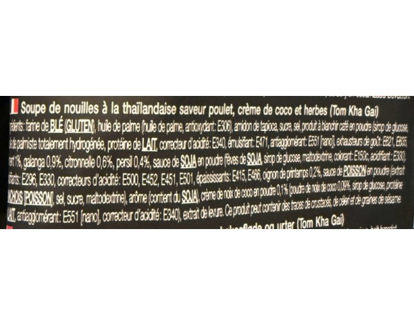 NOUILLES AU POULET TOM KHA GAI