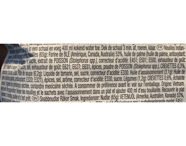 NOUILLES AUX CREVETTES (MI LAU THAI)