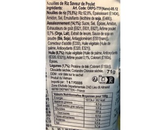 VERMICELLE DE RIZ ET POULET (PHO GA)