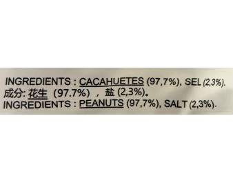 CACAHUETES GRILLEES AVEC COQUES