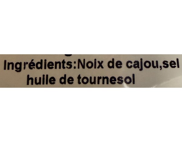 NOIX DE CAJOU GRILLEE SALEE SECHEE