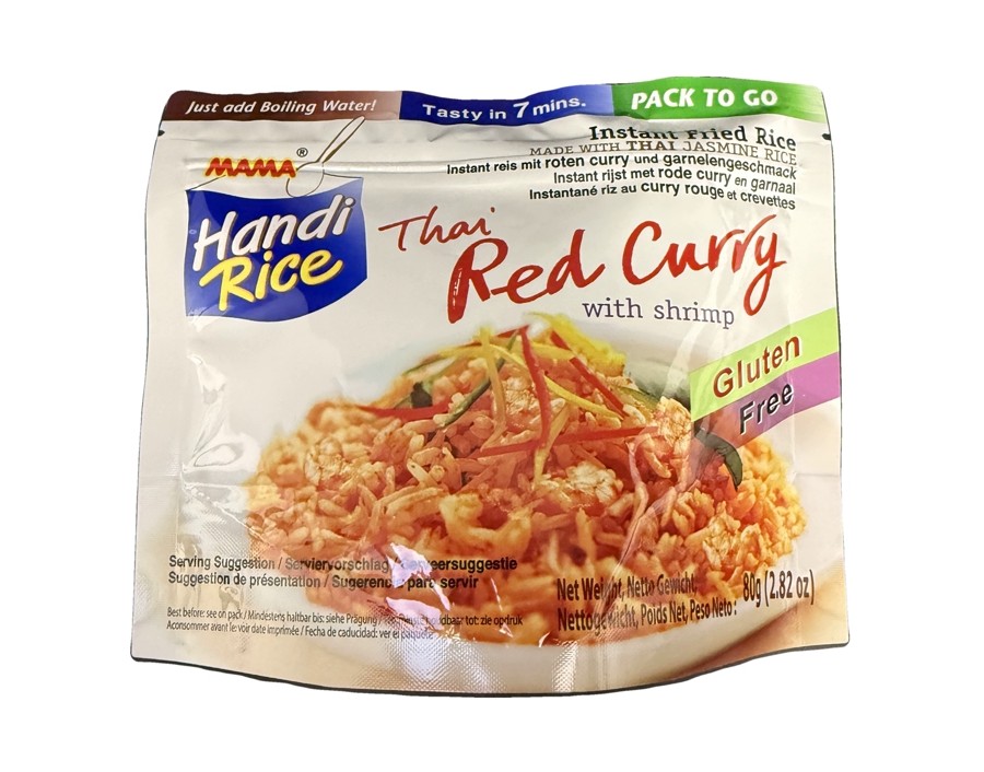 RIZ INSTANTANE AU CURRY ROUGE ET CREVETTE