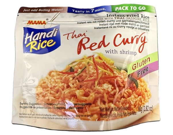 RIZ INSTANTANE AU CURRY ROUGE ET CREVETTE