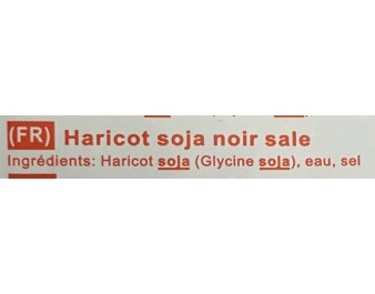 HARICOT NOIR SALE SECHE