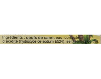 OEUFS DE CANNE CENTENAIRE 6 P.