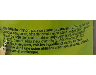 PATE DE CRABE HACHEE EPICEE (BUN RIEU CUA)