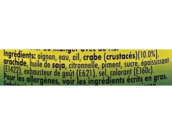 PATE DE CRABE HACHEE EPICEE