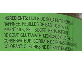 PATE DE PIMENT AU BASILIC