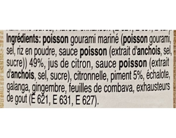 POISSON GOURAMI AVEC PIMENT