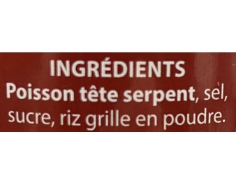 POISSON TETE DE SERPENT SANS ARETE