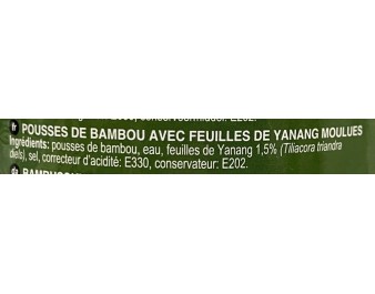 POUSSES DE BAMBOU AIGRE AVEC YANANG