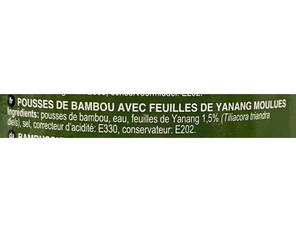 POUSSES DE BAMBOU AIGRE AVEC YANANG