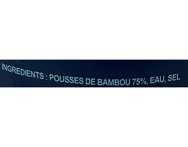 POUSSES DE BAMBOU AIGRE EN LAMELLE