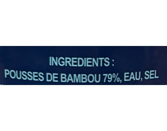 POUSSES DE BAMBOU AIGRE EN LAMELLES