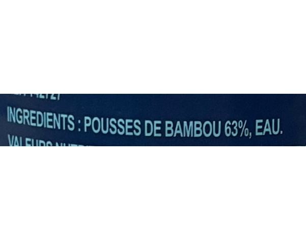 POUSSES DE BAMBOU EN DEMI AU NATUREL
