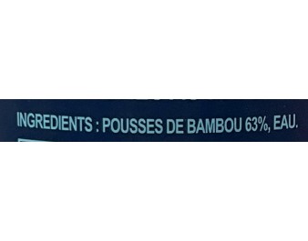 POUSSES DE BAMBOU EN LAMELLES AU NATUREL