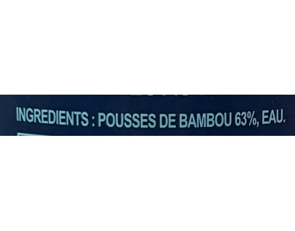 POUSSES DE BAMBOU EN LAMELLES AU NATUREL