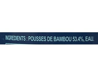 POUSSES DE BAMBOU EN LAMELLES AU NATUREL