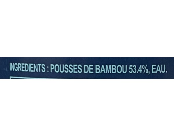 POUSSES DE BAMBOU EN LAMELLES AU NATUREL