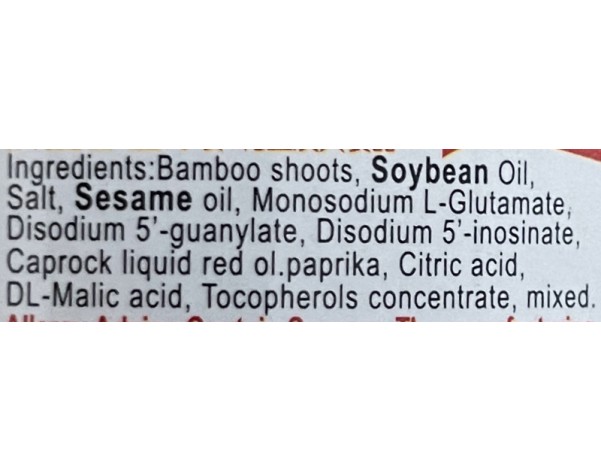 POUSSES DE BAMBOU PIMENTEE