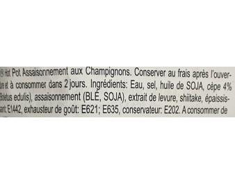 PREPARATION POUR FONDUE AUX CHAMPIGNONS