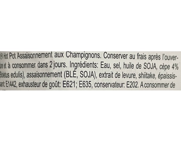 PREPARATION POUR FONDUE AUX CHAMPIGNONS