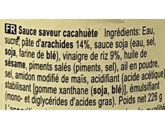 SAUCE DE CACAHUETE