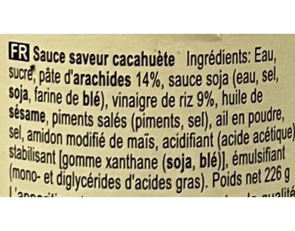 SAUCE DE CACAHUETE