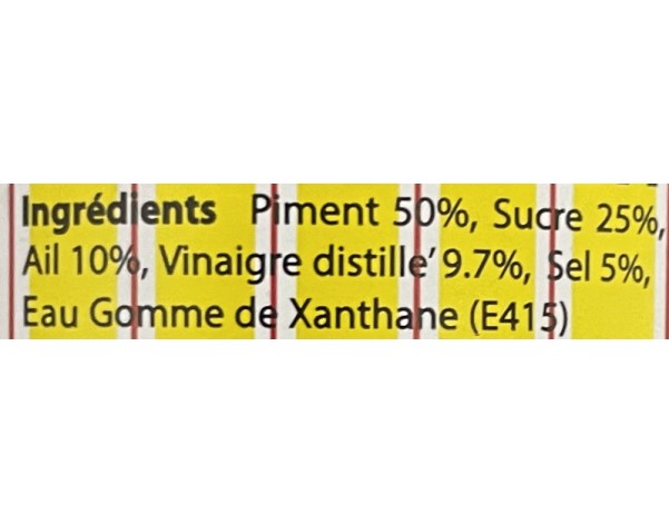 SAUCE DE PIMENT A L’AIL