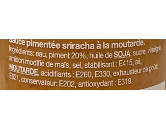 SAUCE DE PIMENT SRIRACHA A LA MOUTARDE