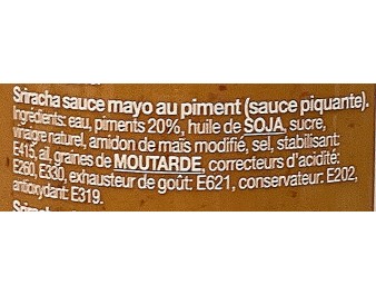 SAUCE DE PIMENT SRIRACHA A LA MOUTARDE