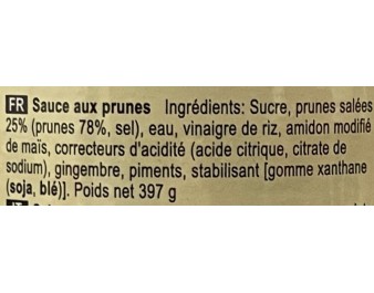 SAUCE DE PRUNE