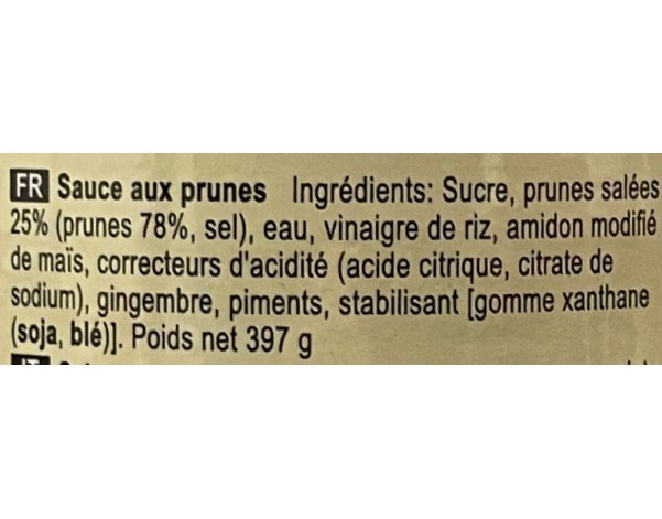 SAUCE DE PRUNE