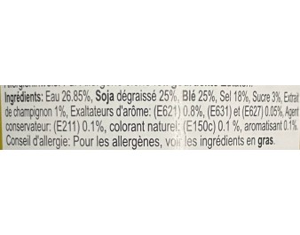 SAUCE DE SOJA AUX CHAMPIGNONS